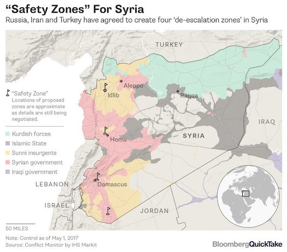 Russia, Iran, Turkey Ban US Planes Above Syrian ‘Safe Zones’