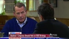 Speaker John Boehner Says House Should Vote on ISIS War but Refuses to Allow Vote