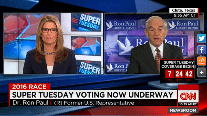 Ron Paul Ridicules Media’s Super Tuesday Focus on Fake KKK Scandal Instead of Important Issues