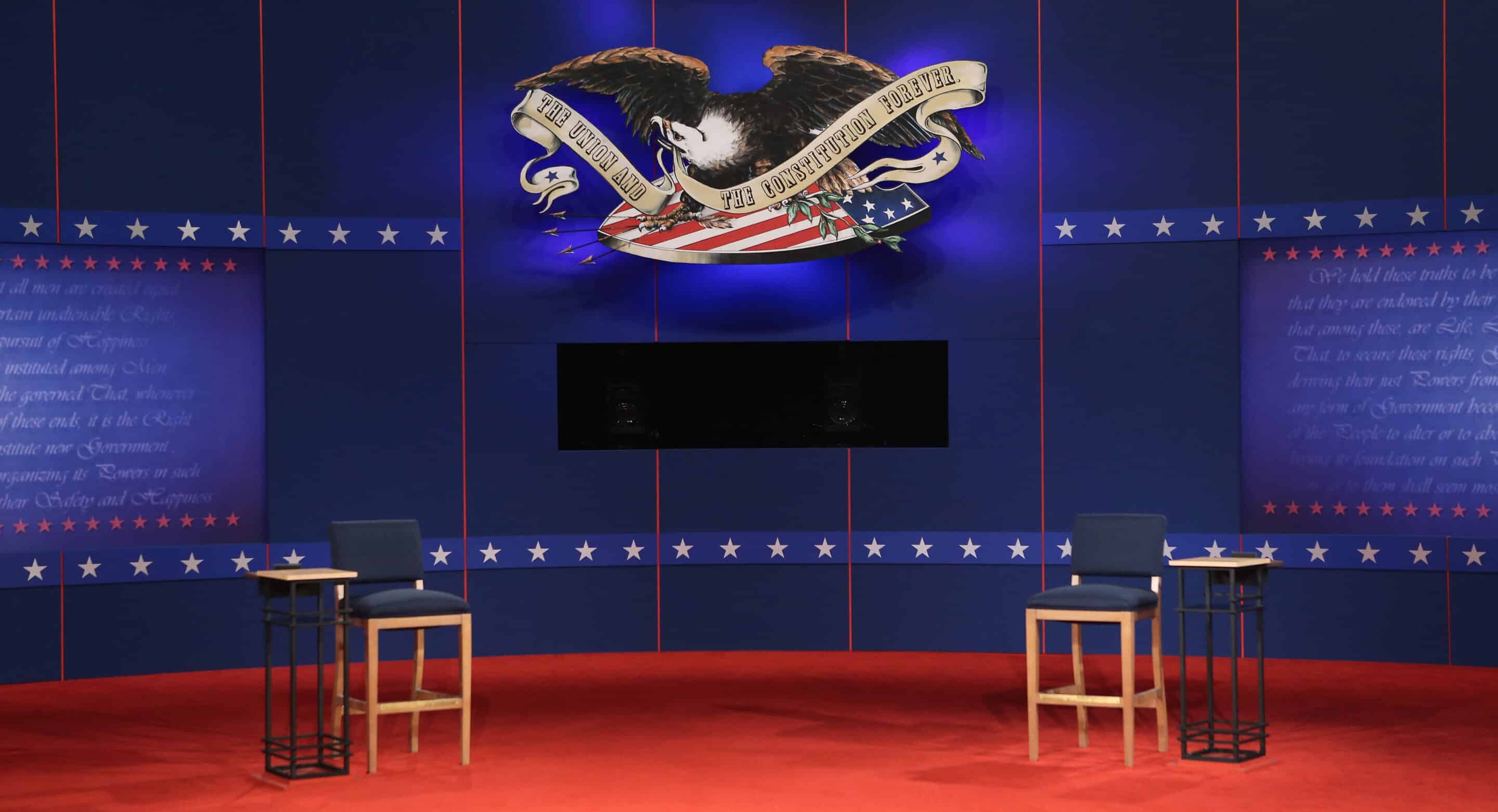 empty debate stage
